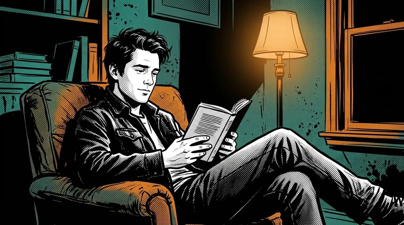Reading in the evening with dim lights