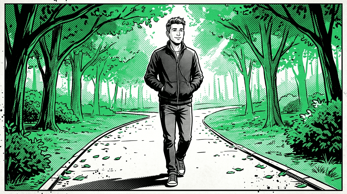 Talking a nice stroll through the park