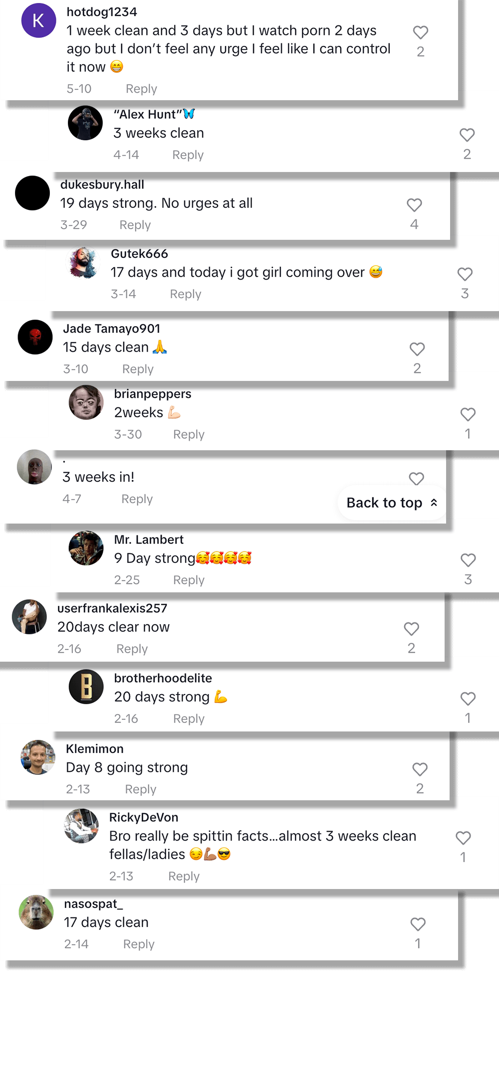 Testimonial stack 3 - 8-21 days